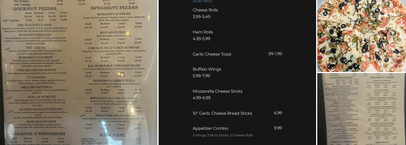 Romano's Menu