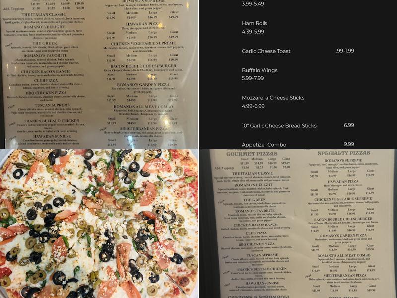 Romano's Menu