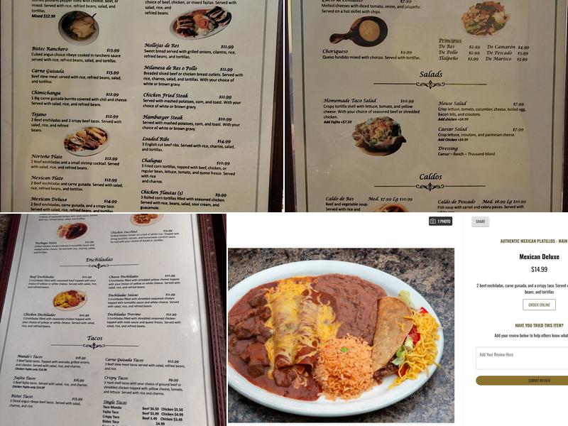 Trevino's Restaurant Menu