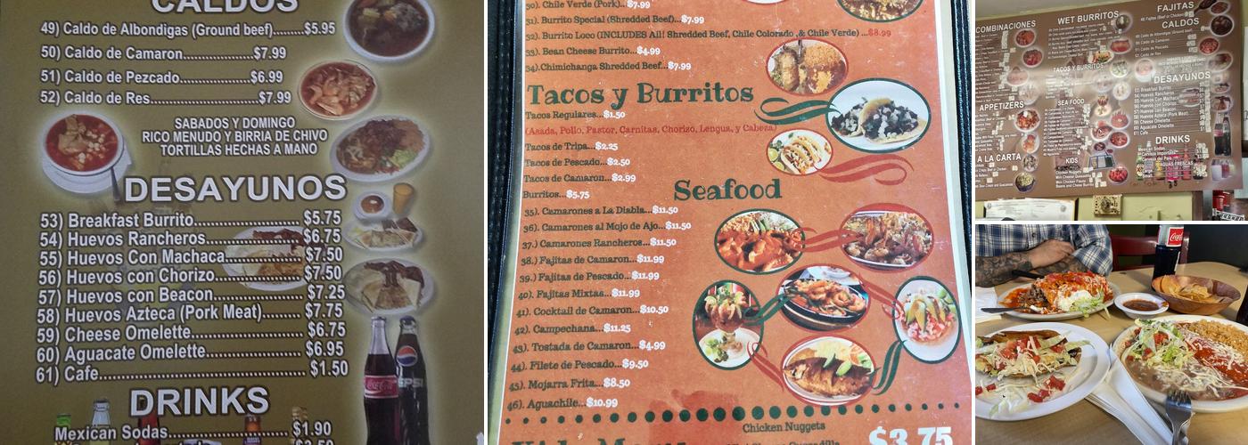 El Comal Menu