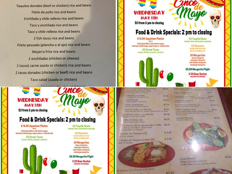 Mariscos Mazatlan Restaurant Menu