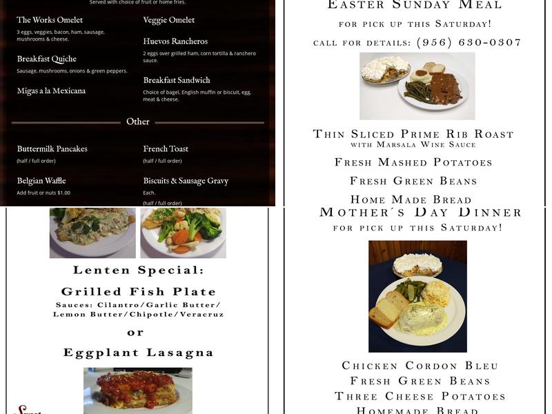 Sweet Temptations Menu