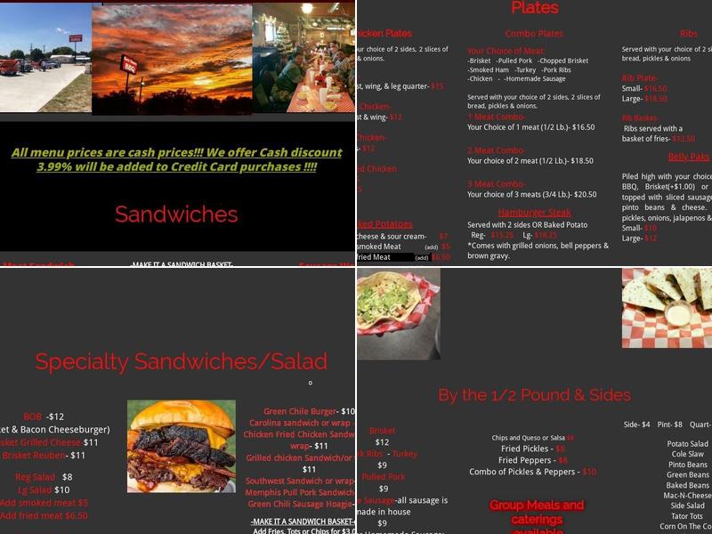 Bare Bones BBQ Menu