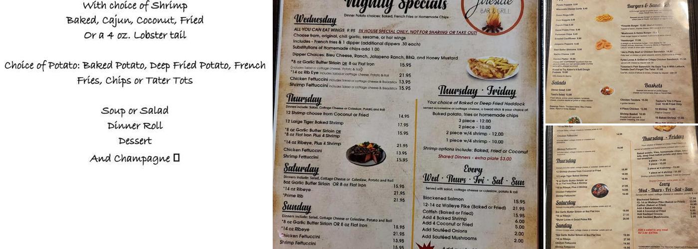 Duncan's Fireside Menu