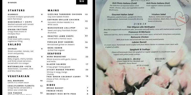 DP Riverside Grill Menu