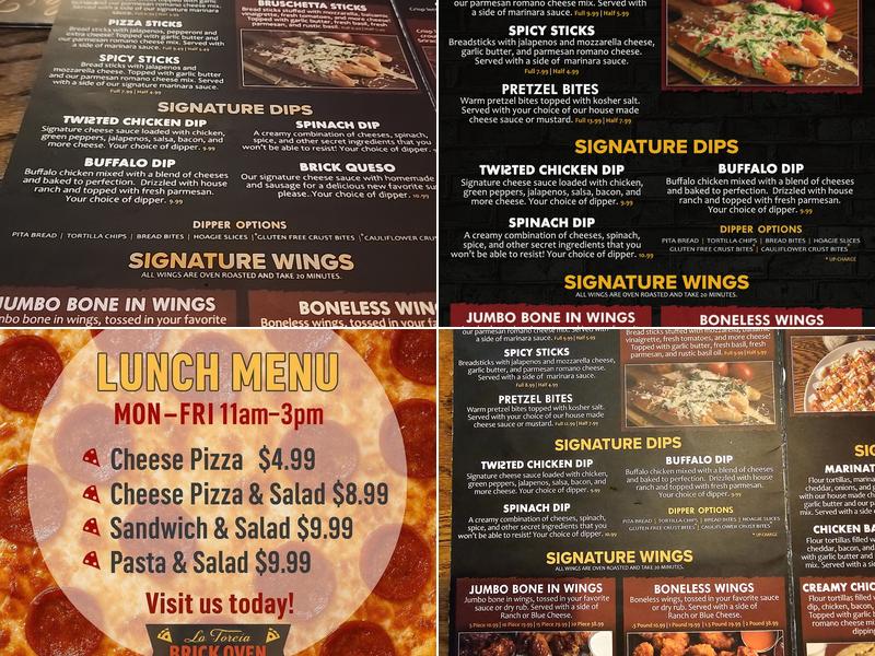 La Torcia Brick Oven Pizza - Lumberton Menu