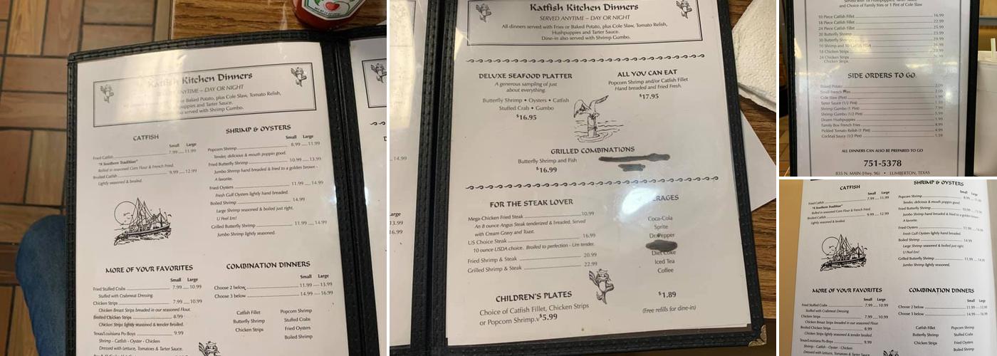 Katfish Kitchen Menu