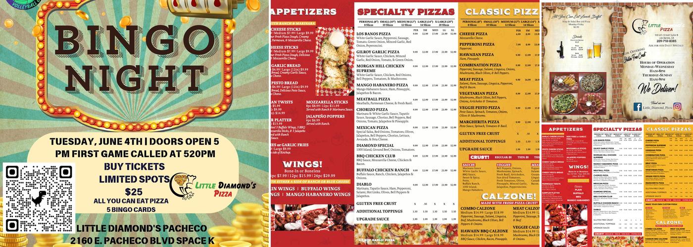 Little Diamond's Pizza - Downtown Menu