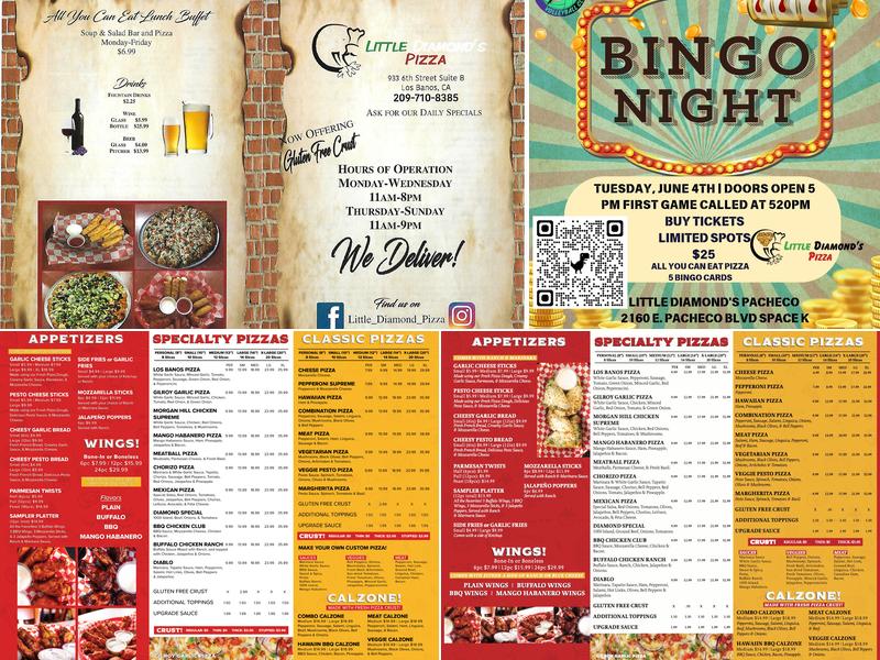 Little Diamond's Pizza - Downtown Menu