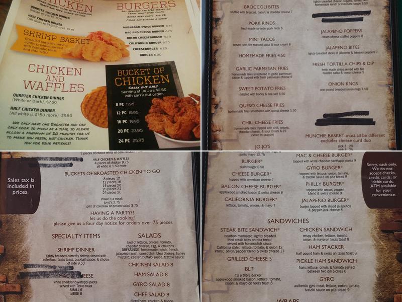 Phill's Bar & Grill Menu