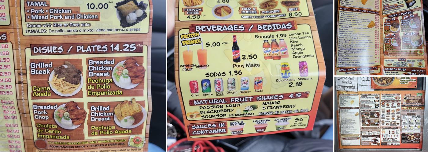 The Empanada Spot Menu