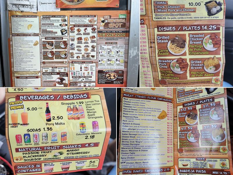 The Empanada Spot Menu