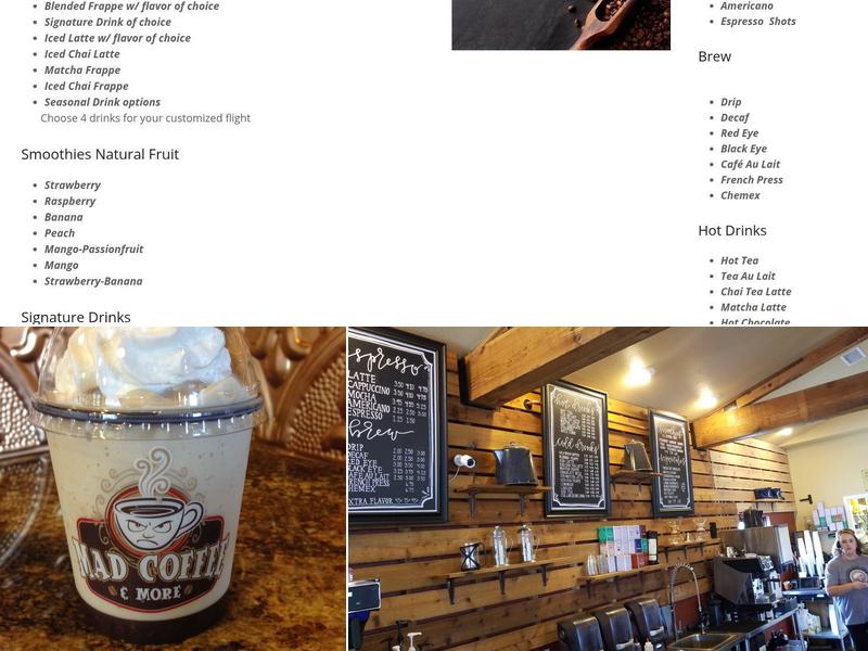 Mad Coffee & More Menu