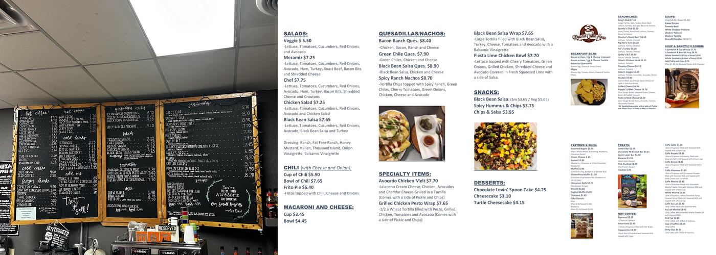 Mezamiz Coffee House Menu