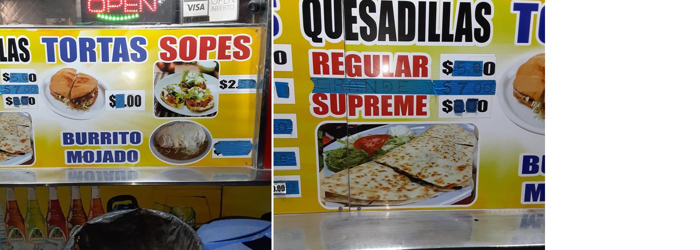 tacos el pariente Menu