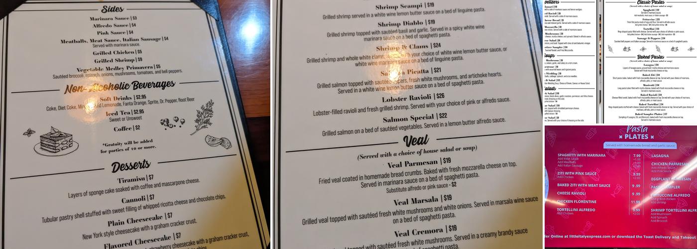 Luigi's Little Italy Menu