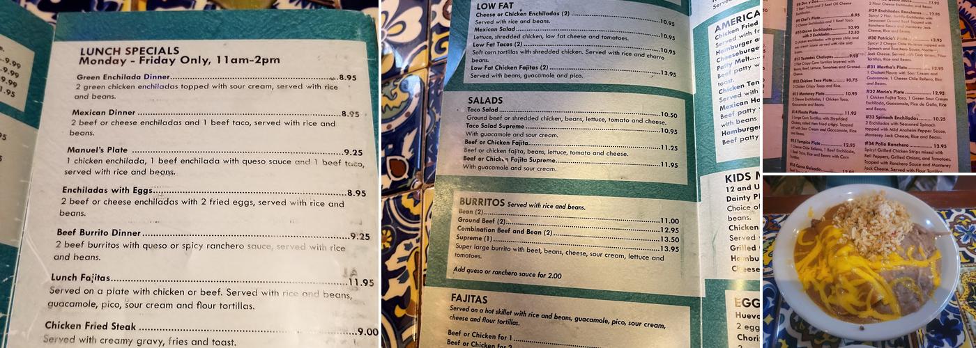 Casa Herrera Restaurant Menu