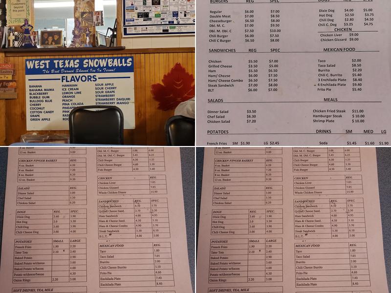 Dixie Dog Menu