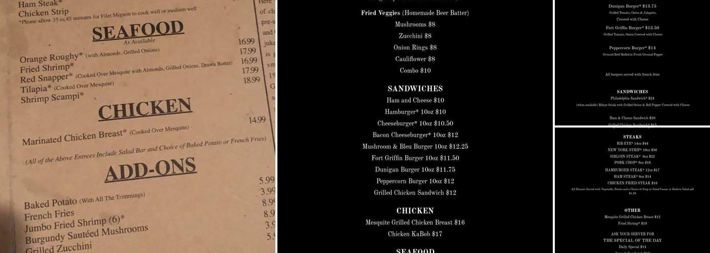 Albany Beehive Menu