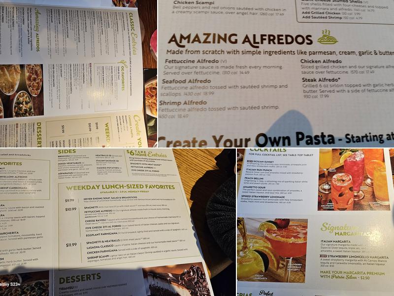 Olive Garden Italian Restaurant Menu