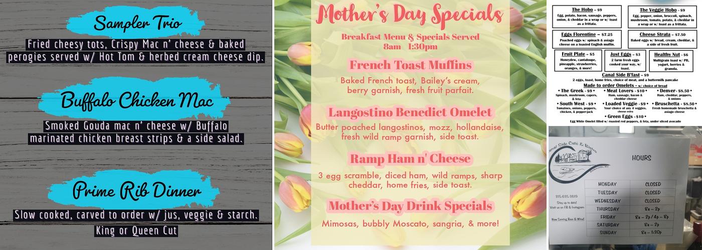 Canal Walk Cafe Menu