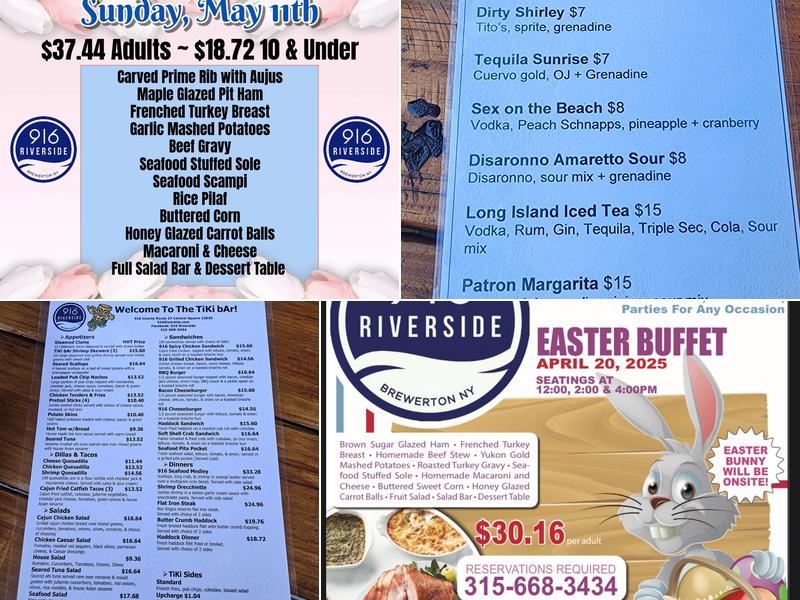 916 Riverside Menu