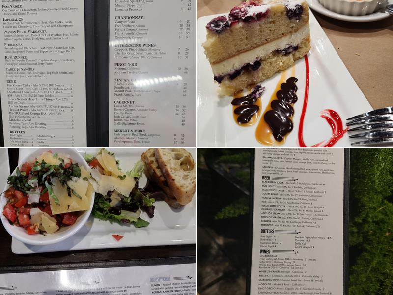 Table 26 Menu