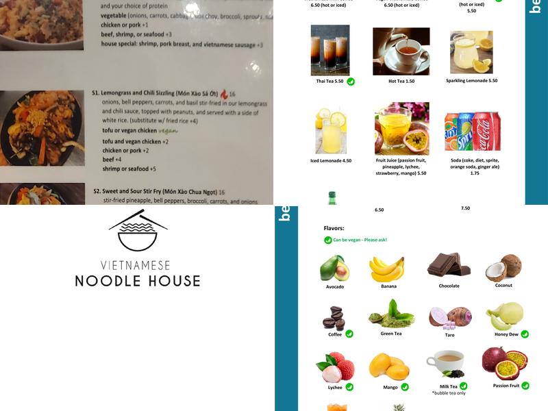 Vietnamese Noodle House Menu