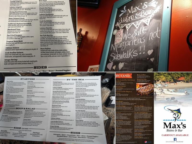 Max's Bistro & Bar Menu
