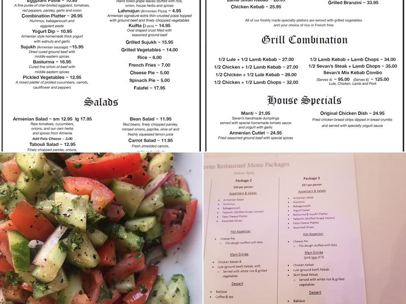 Sevan Restaurant & Catering Menu