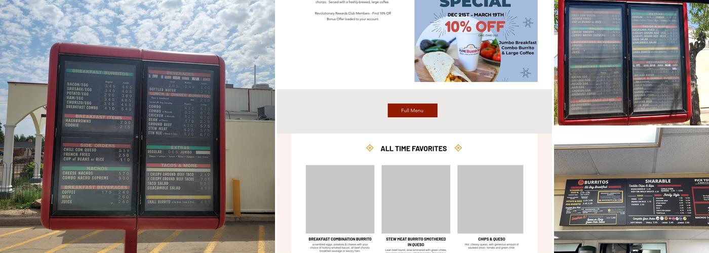JumBurrito Menu