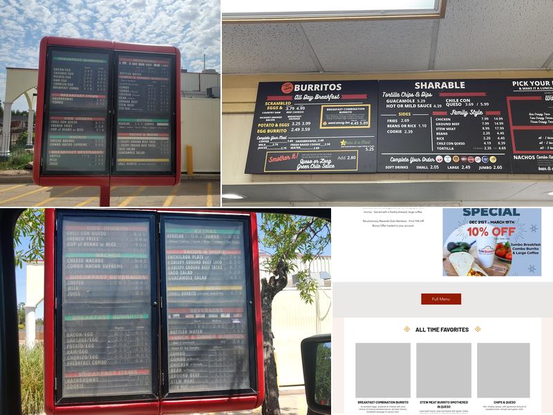 JumBurrito Menu