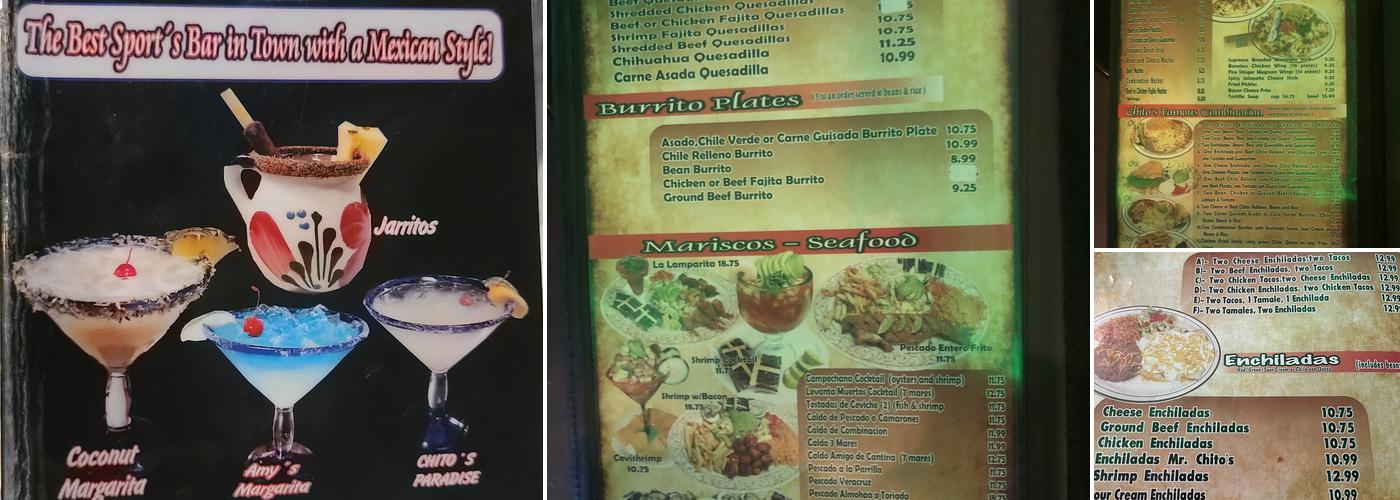 Chito's Mexican Restaurant Menu
