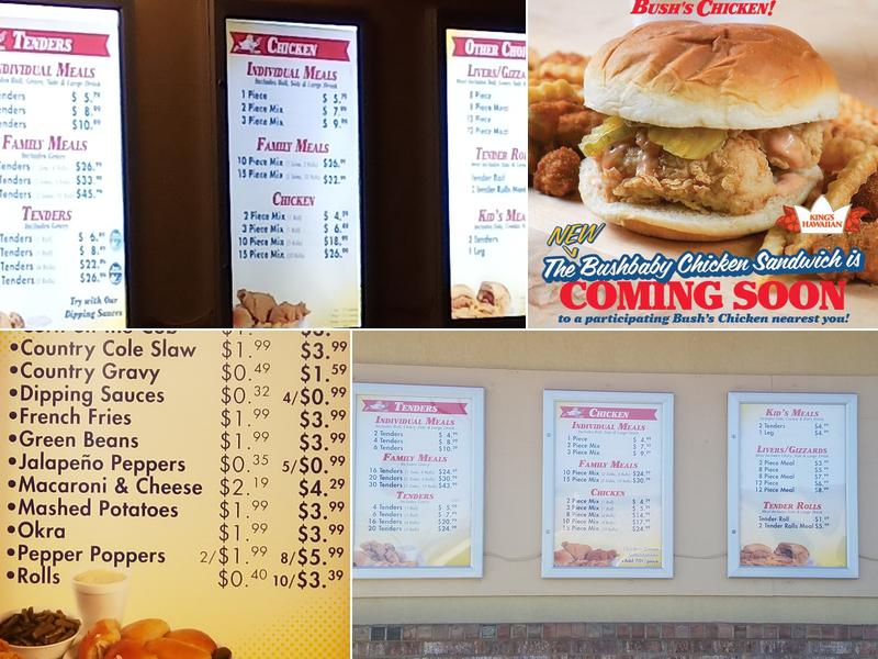 Bush's Chicken Menu