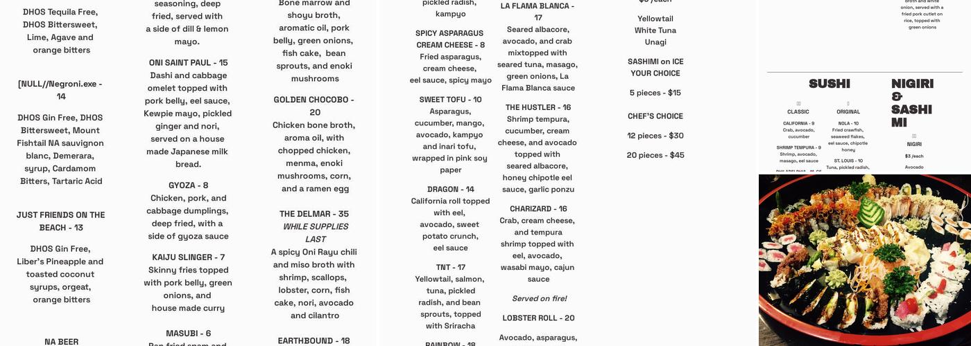 Oni Menu