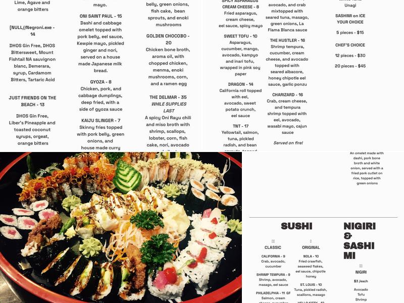Oni Menu