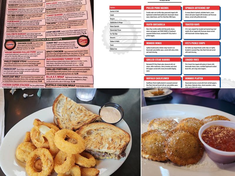 Fitz's Delmar Menu