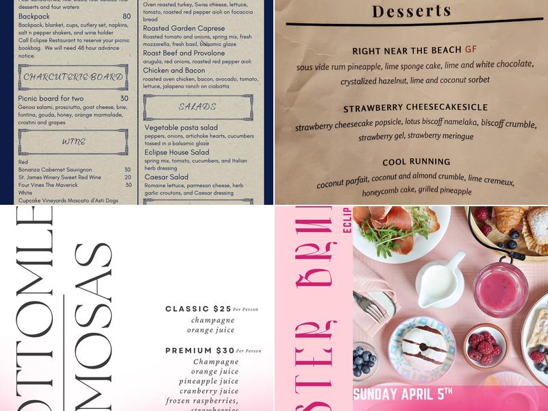 Eclipse Restaurant Menu