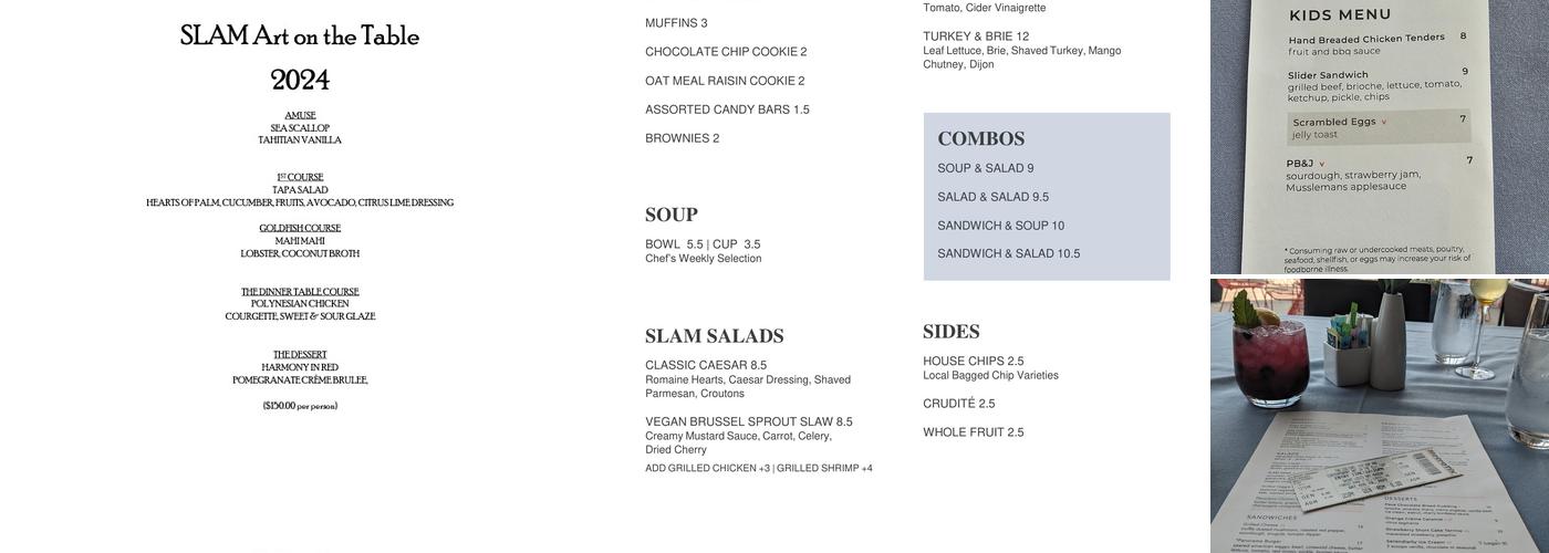 Panorama restaurant Menu