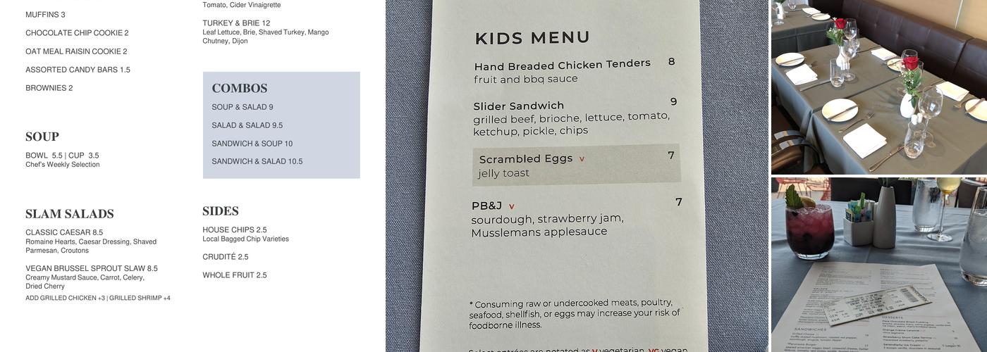 Panorama restaurant Menu