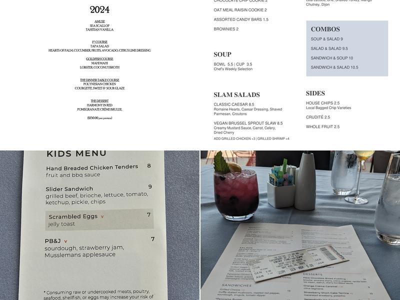 Panorama restaurant Menu