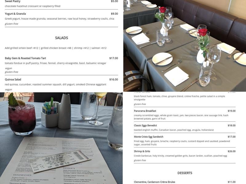 Panorama restaurant Menu