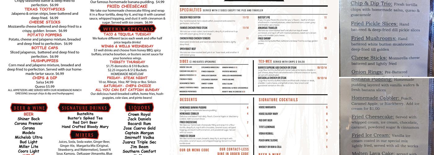 The Feed Lot Restaurant Menu