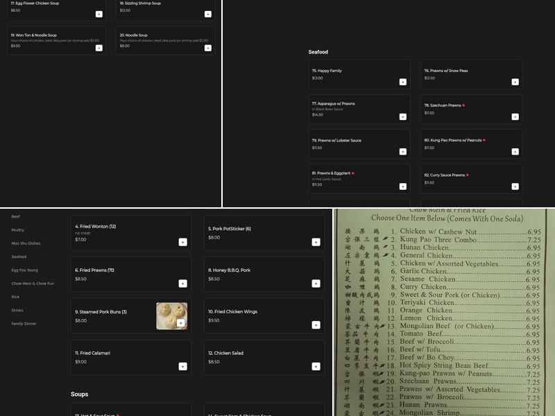 Mandarin House Menu