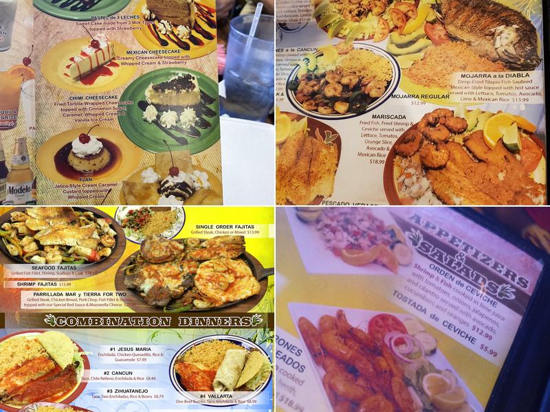 Hacienda Vieja Restaurant Menu