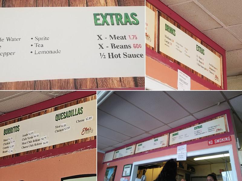 Elva's Taco Casa Menu