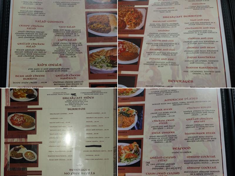 Rudy's Restaurant Menu