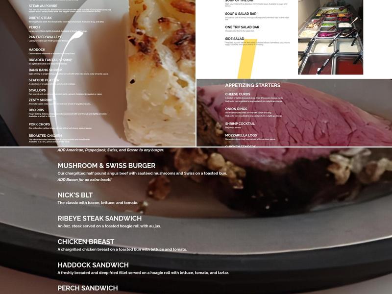 Butte Des Morts Supper Club Menu