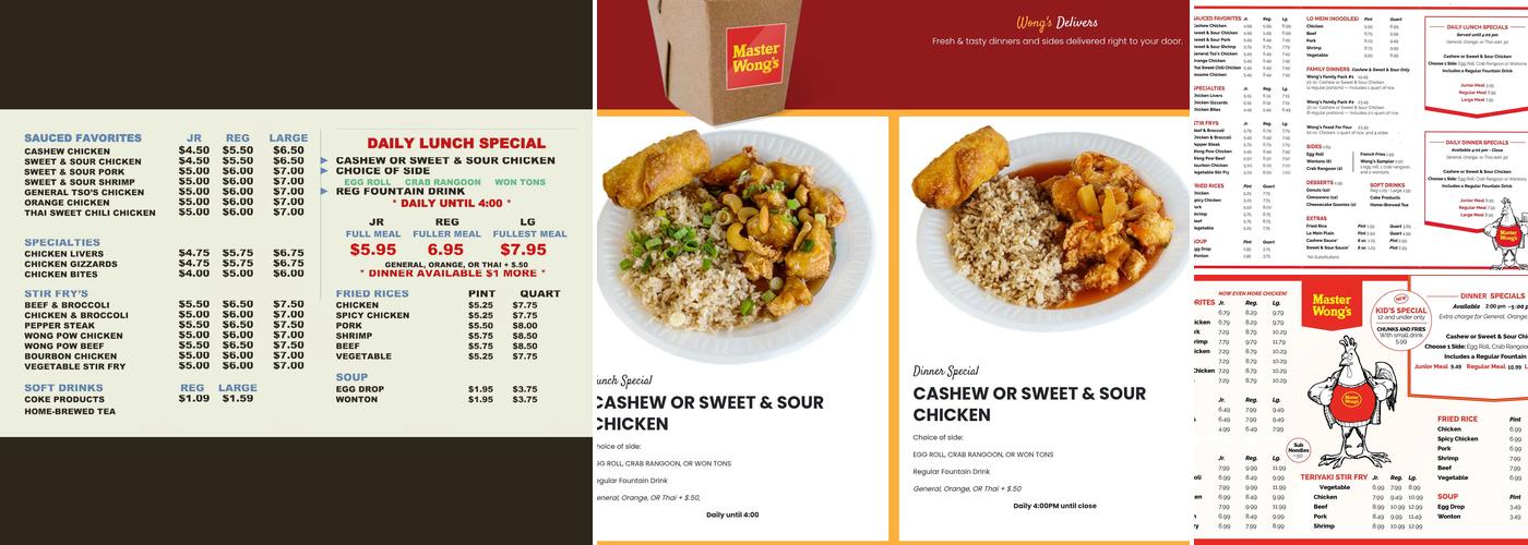Master Wong's Menu