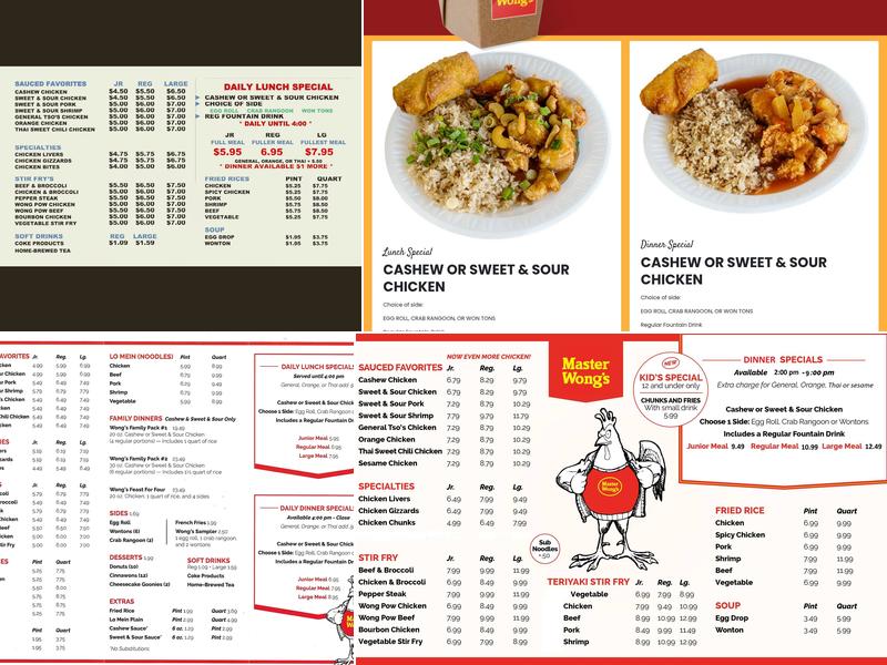 Master Wong's Menu